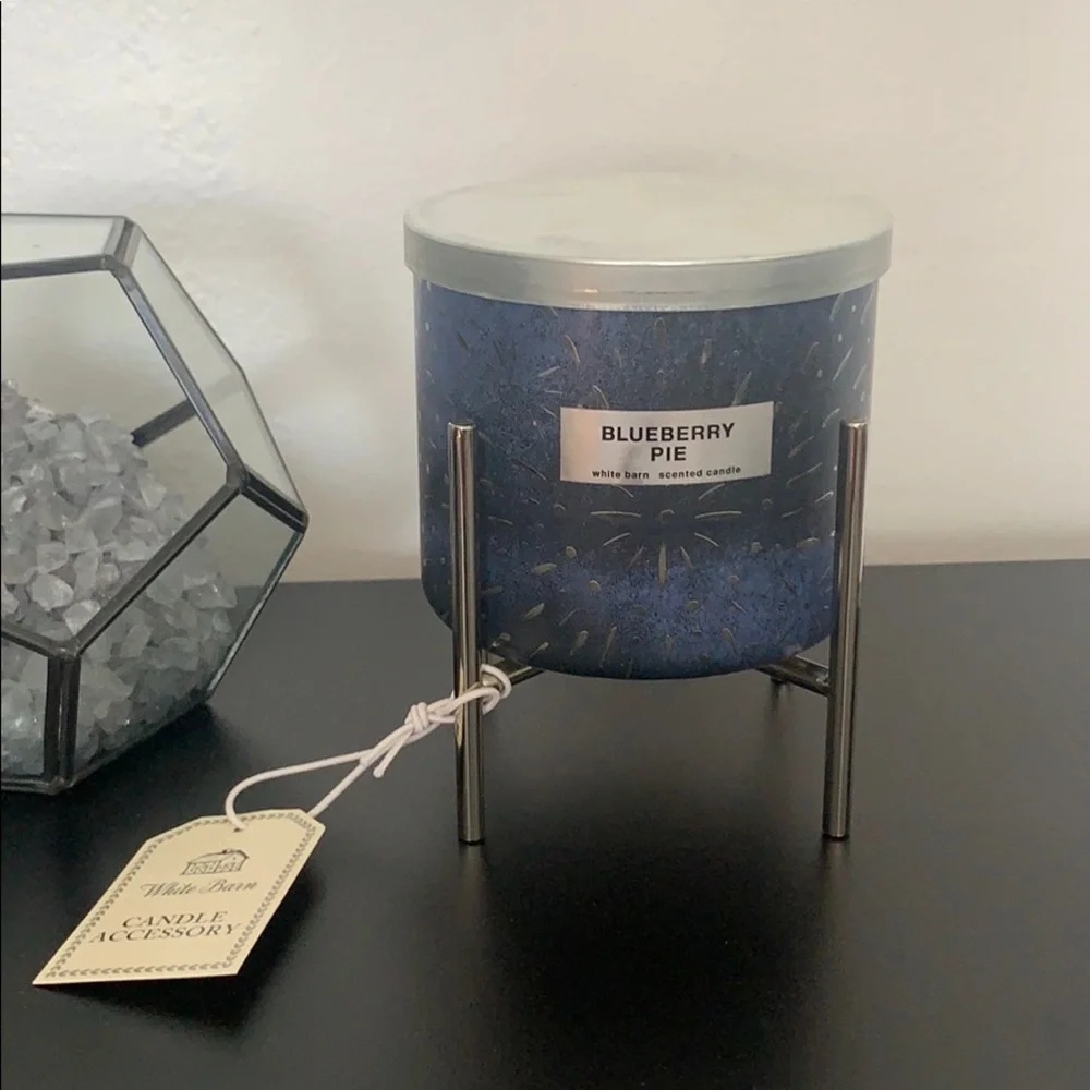B&BW Shiny Nickel 3-Wick Candle Pedestal